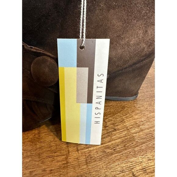 Hispanitas Brown Leather Suede Pointy Ankle Booties NWT Size 38 (7.5) - Picture 10 of 11